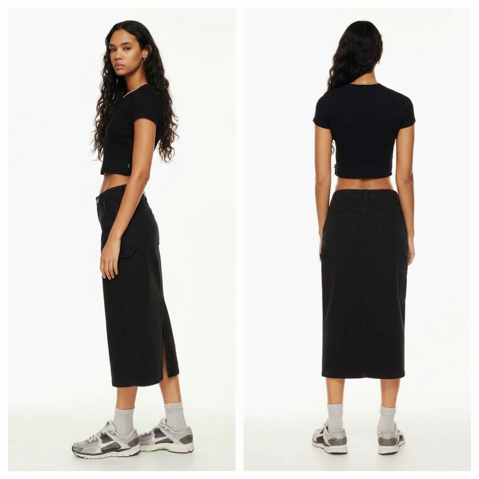 Aritzia Tna Greenwich Carpenter Midi Skirt Size 2 - photo 4