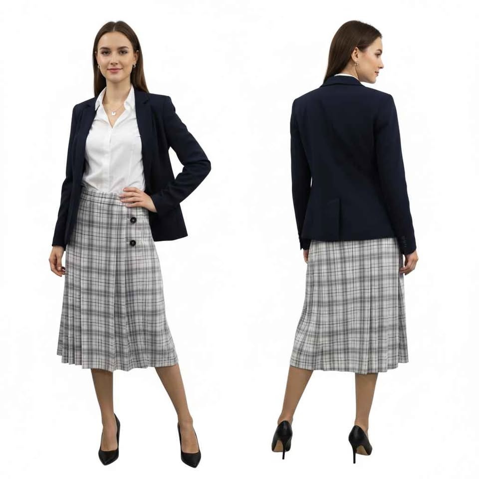 Aritzia Wilfred Trissy Check Skirt - Plaid A-Line Wrap Size 4 - photo 4