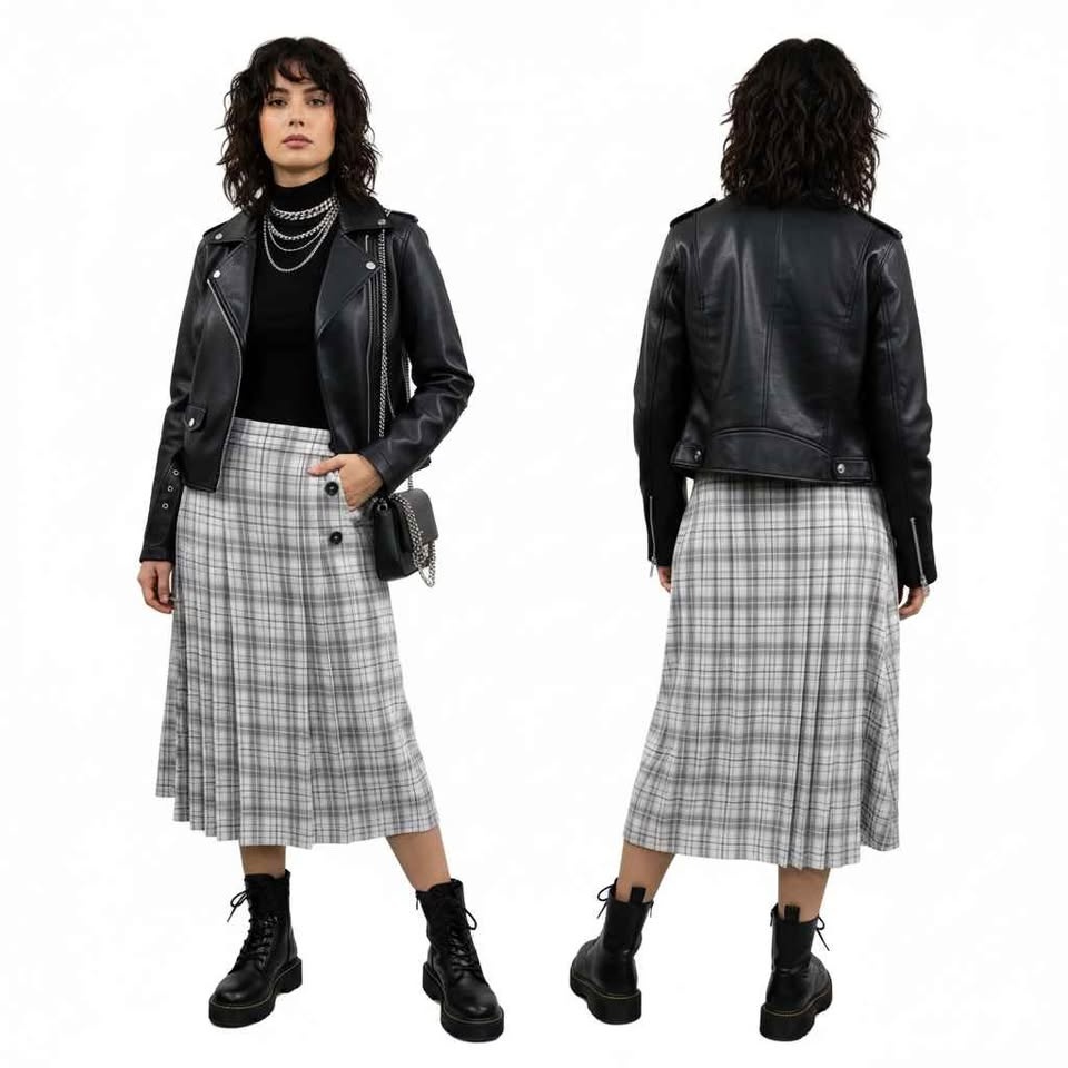 Aritzia Wilfred Trissy Check Skirt - Plaid A-Line Wrap Size 4 - photo 5