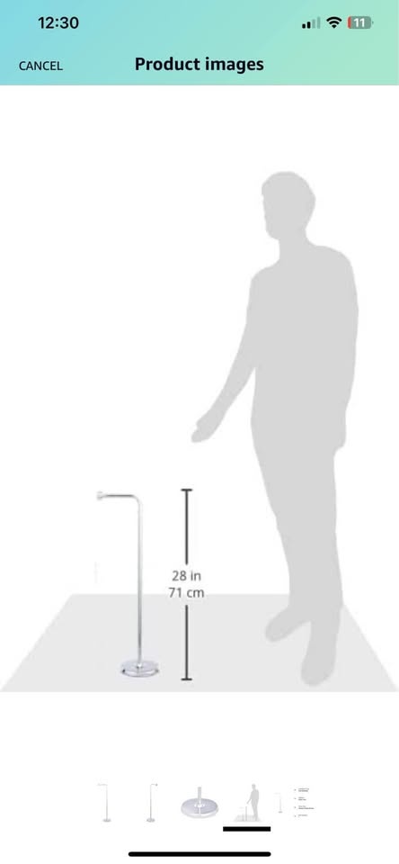 Amazon Basics Free Standing Toilet Paper Holder - Chrome - photo 4