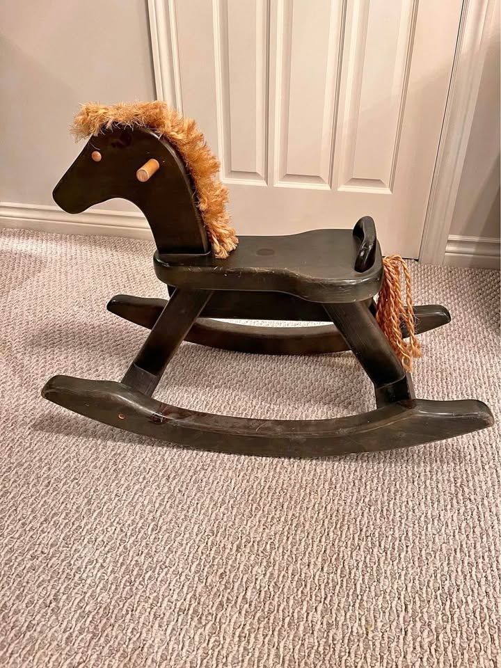 Vintage Solid Wood Rocking Horse