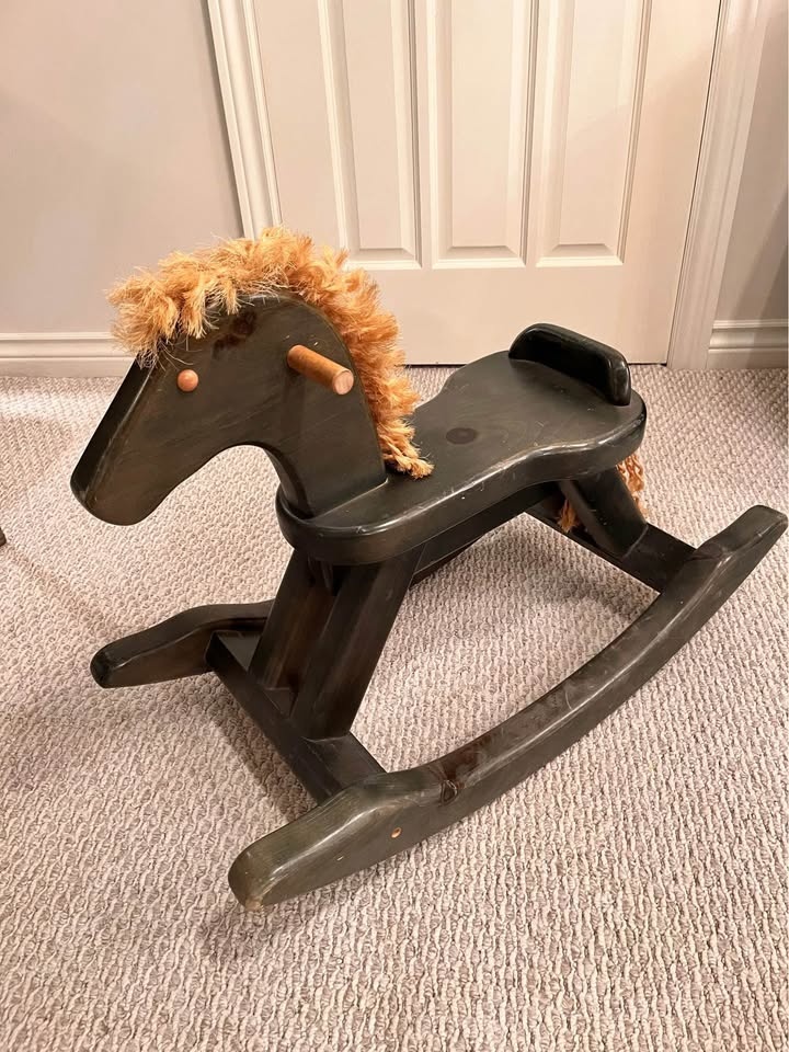 Vintage Solid Wood Rocking Horse - photo 3