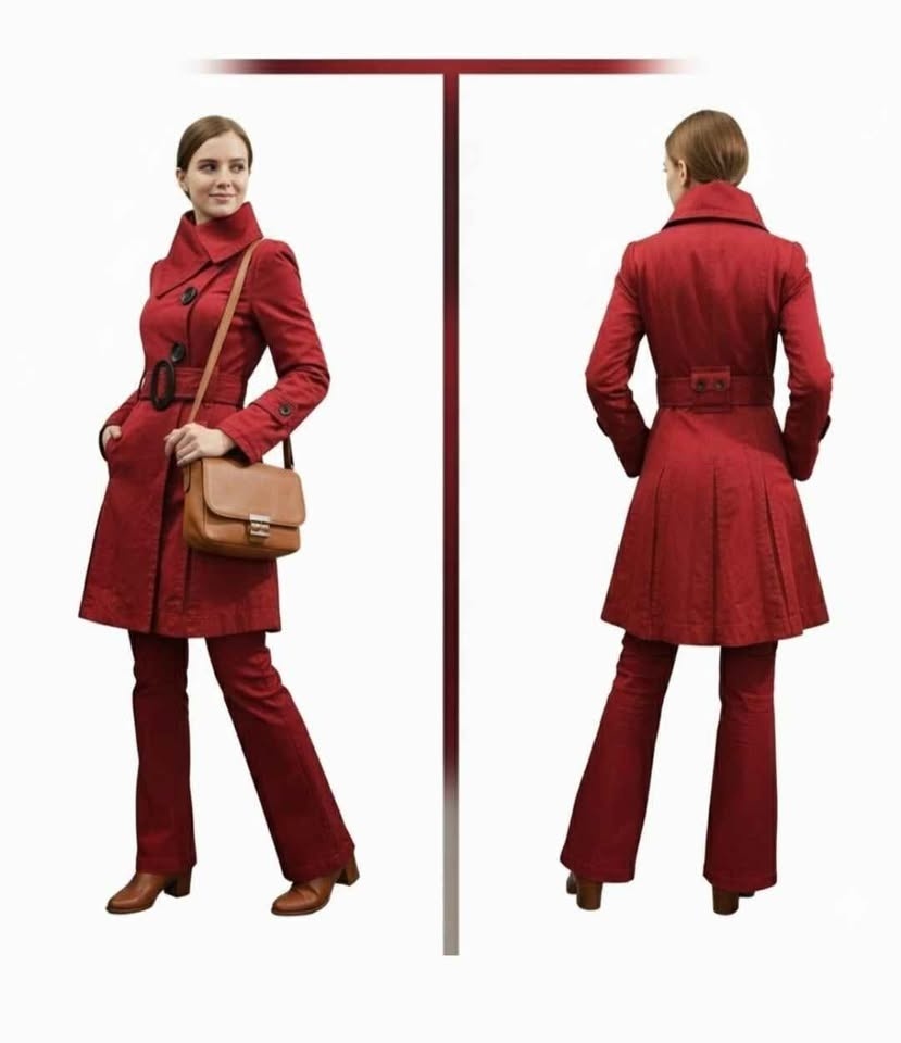 Soia & Kyo Asymmetrical Trench Coat Size XS/XXS - photo 3