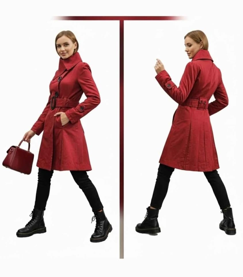 Soia & Kyo Asymmetrical Trench Coat Size XS/XXS - photo 5