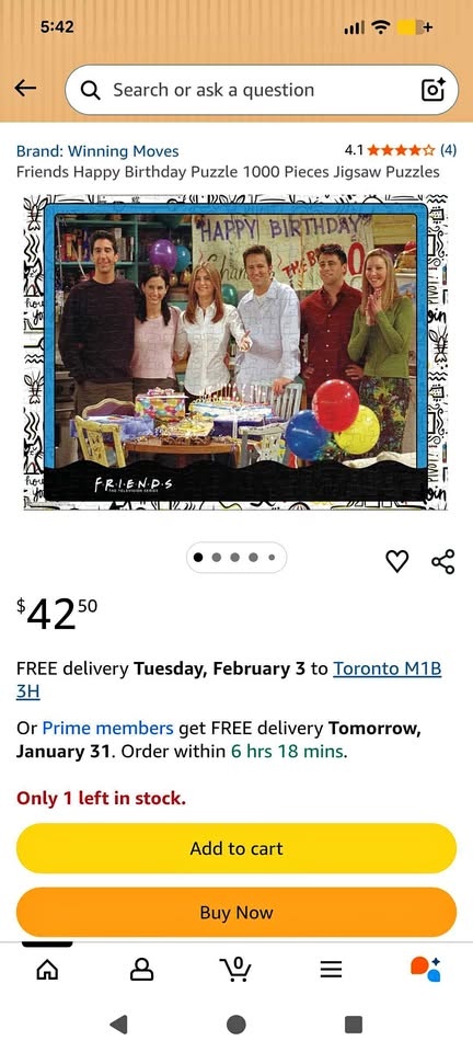 Friends Happy Birthday 1000 Pieces Puzzle
