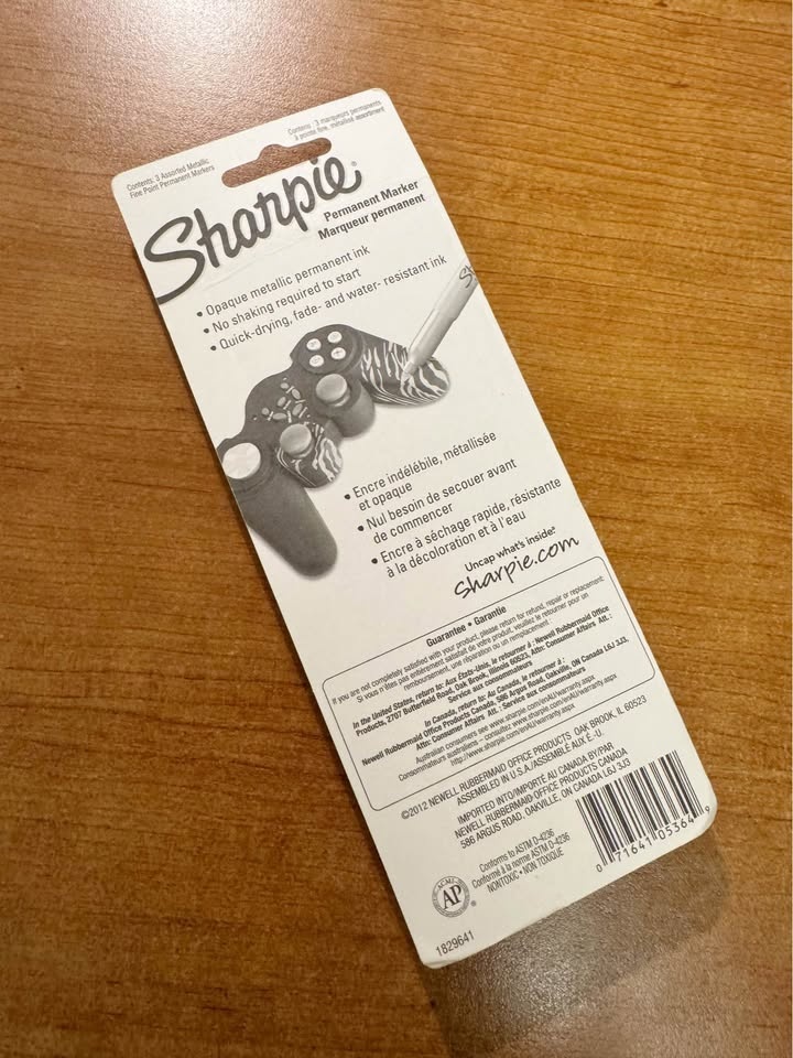 Sharpie 3 Metallic Permanent Markers - Gold, Silver, Bronze - photo 2