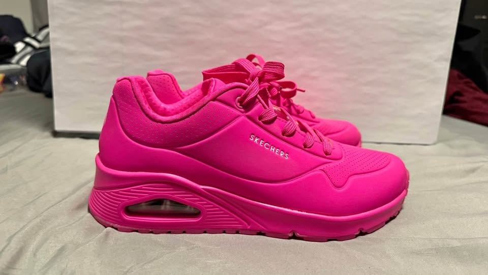 Skechers Uno Night Shades Hot Pink Neon Sneakers - Size 9