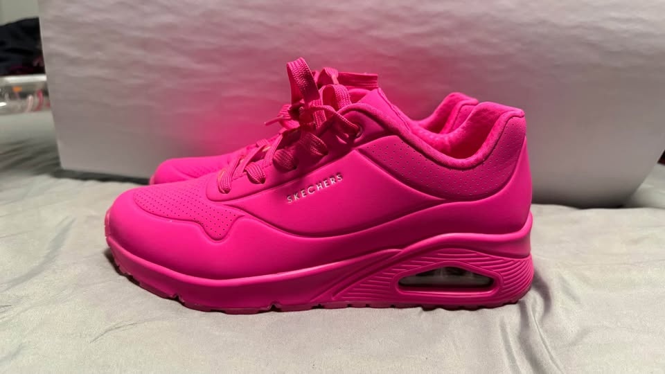 Skechers Uno Night Shades Hot Pink Neon Sneakers - Size 9 - photo 3