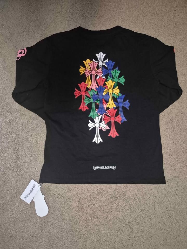 Chrome Hearts Long Sleeve Black Multi Colour Crosses (M) - photo 3