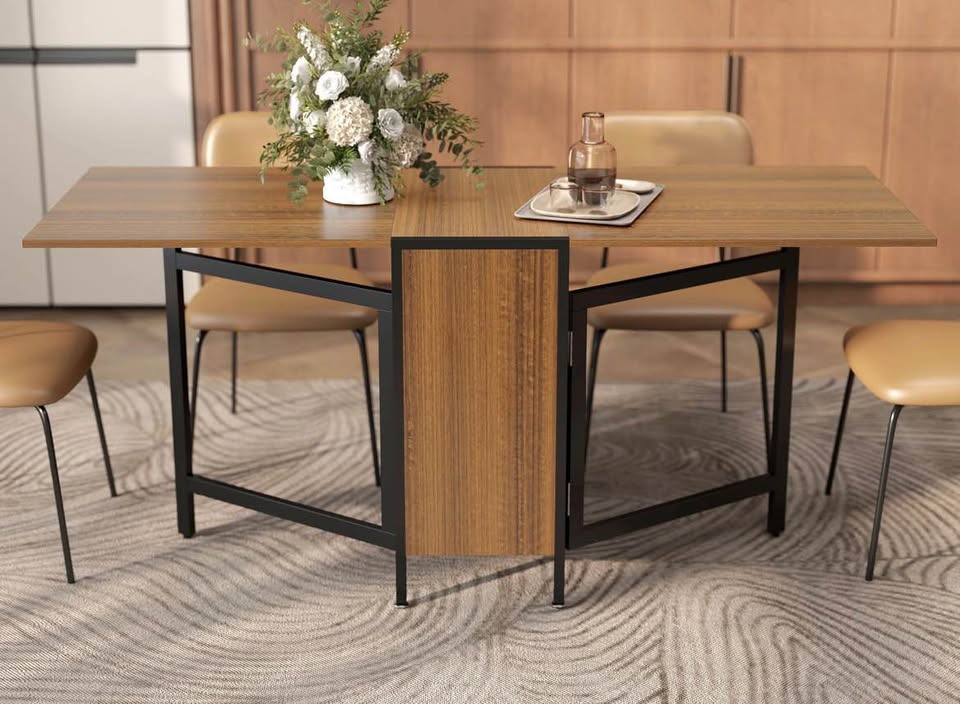 Multi-use Foldable Table with Hideaway Shelves Brand New Assembl - photo 3