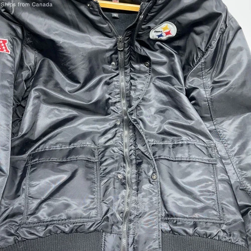 NFL Pro Line Pittsburgh Steelers Black Hooded Jacket - Men's Siz - photo 5