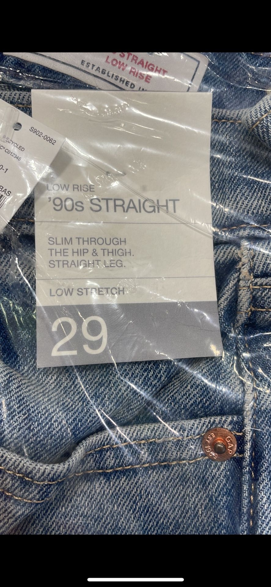 GAP LONG & LEAN 90'S LOW RISE JEANS