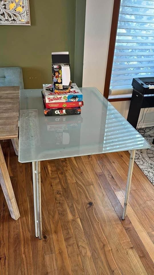 Glass top table