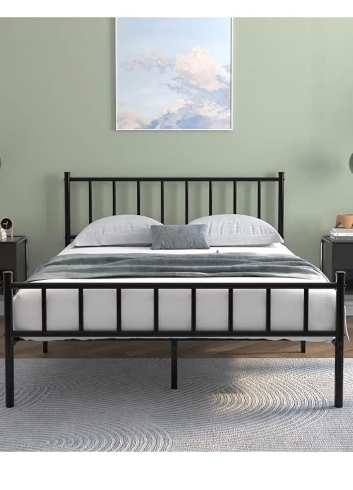 Queen Size Black Metal Bed Frame - photo 2