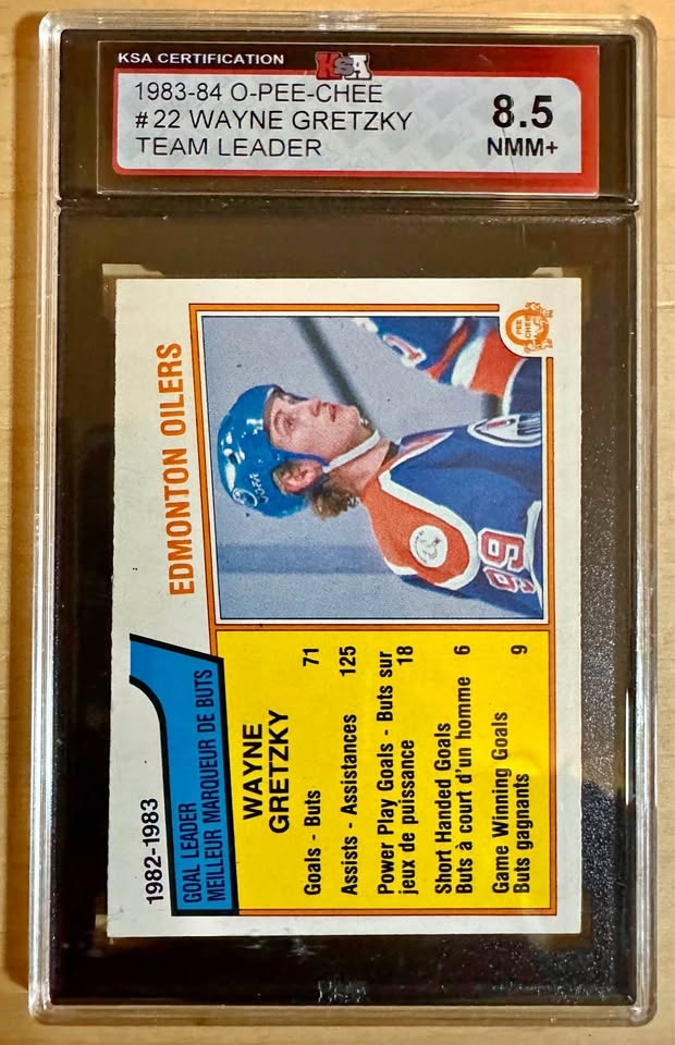 1983-84 O-Pee-Chee #22 Wayne Gretzky Team Leader Card