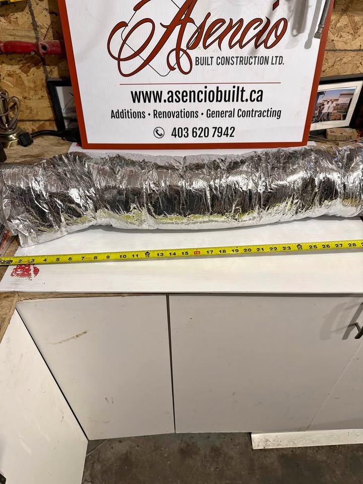 Insulated flexible ducting 4 inch x 9’ & 6’ ft