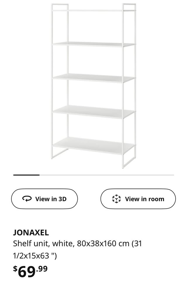 White Metal 5 Tiers Shelf Unit - photo 2