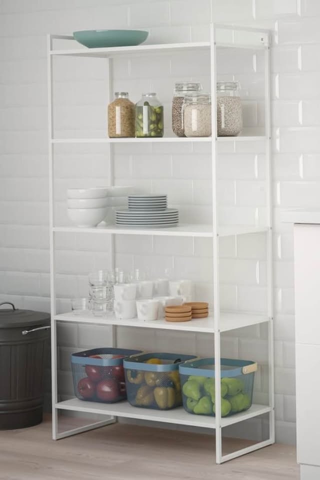 White Metal 5 Tiers Shelf Unit - photo 5