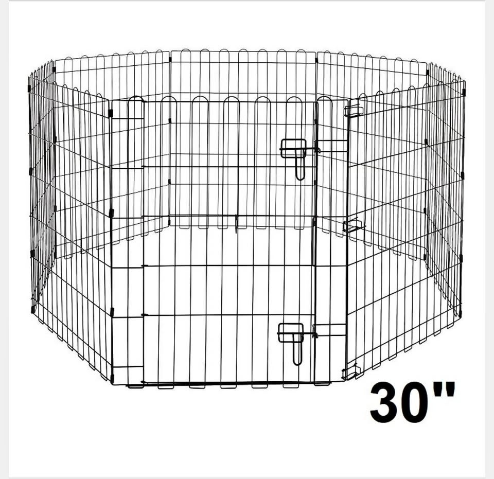 AMAZON BASICS FOLDABLE METAL PET EXERCISE PLAYPEN 30"