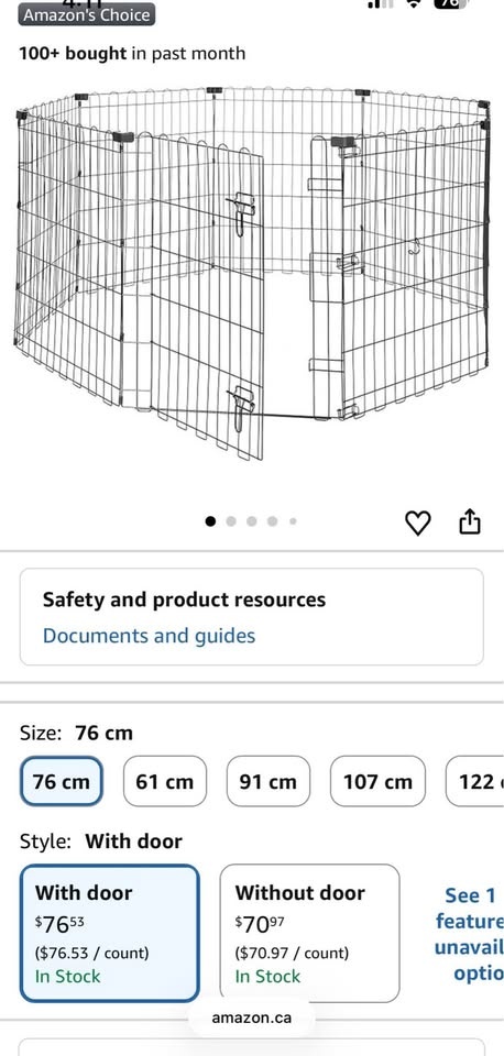 AMAZON BASICS FOLDABLE METAL PET EXERCISE PLAYPEN 30" - photo 3