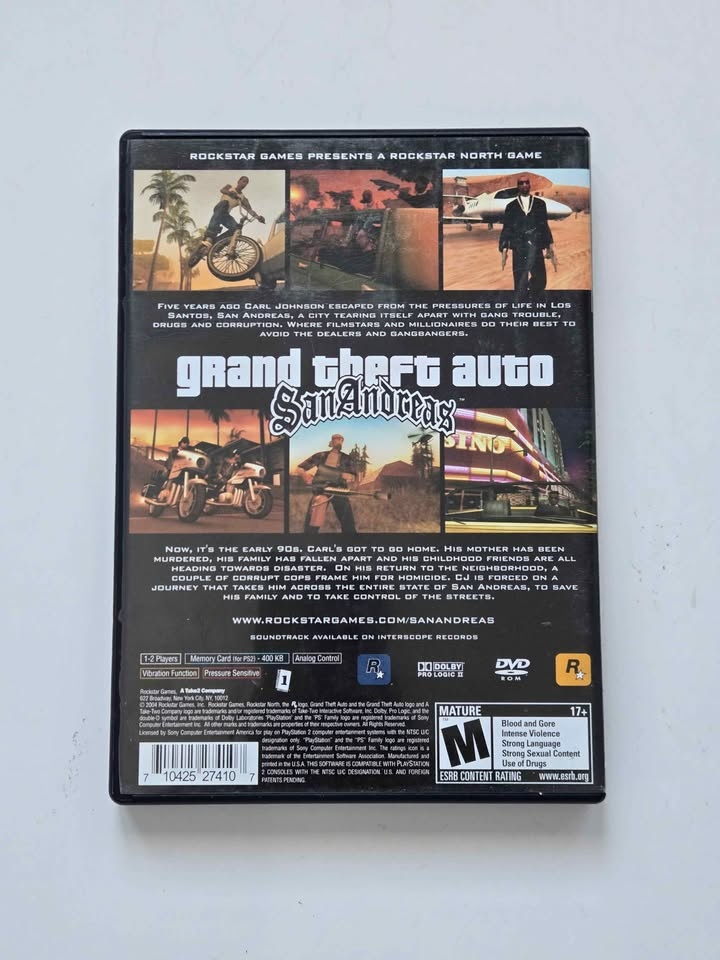 Grand Theft Auto San Andreas Playstation 2 - photo 2