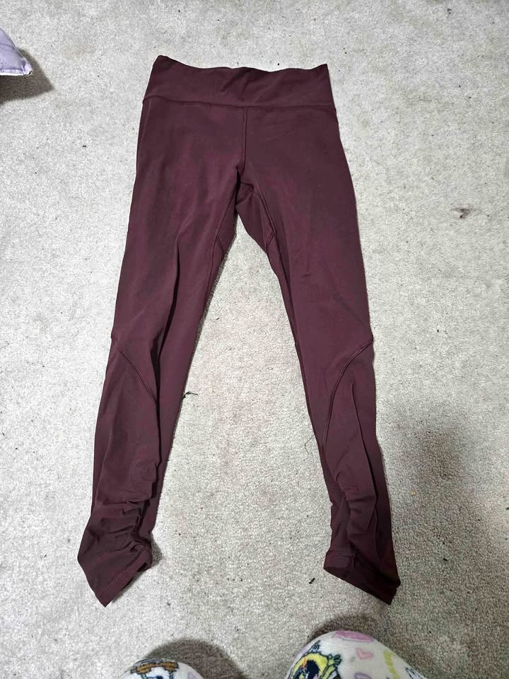 Red lulu leggings