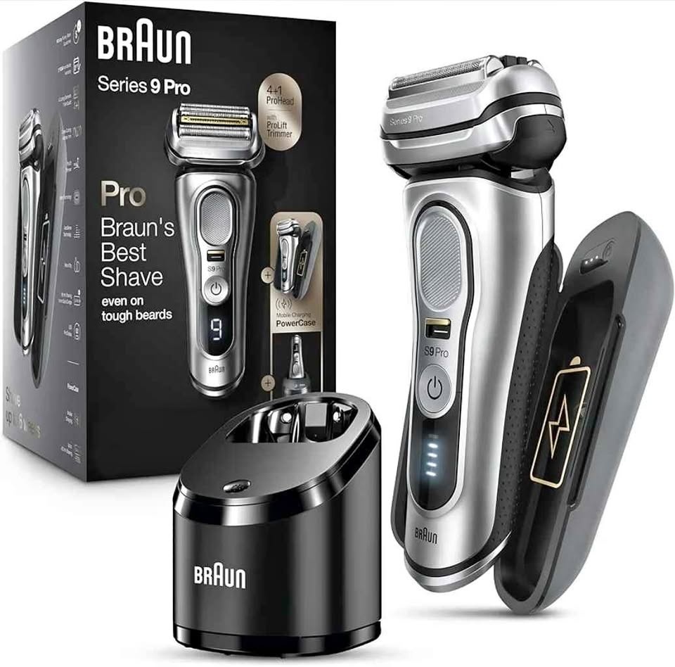 Braun Series 9 Pro Electric Shaver (Model 9477cc, Silver) - New