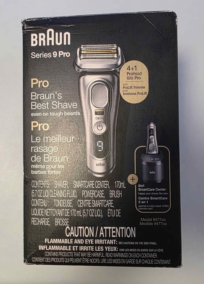 Braun Series 9 Pro Electric Shaver (Model 9477cc, Silver) - New - photo 2