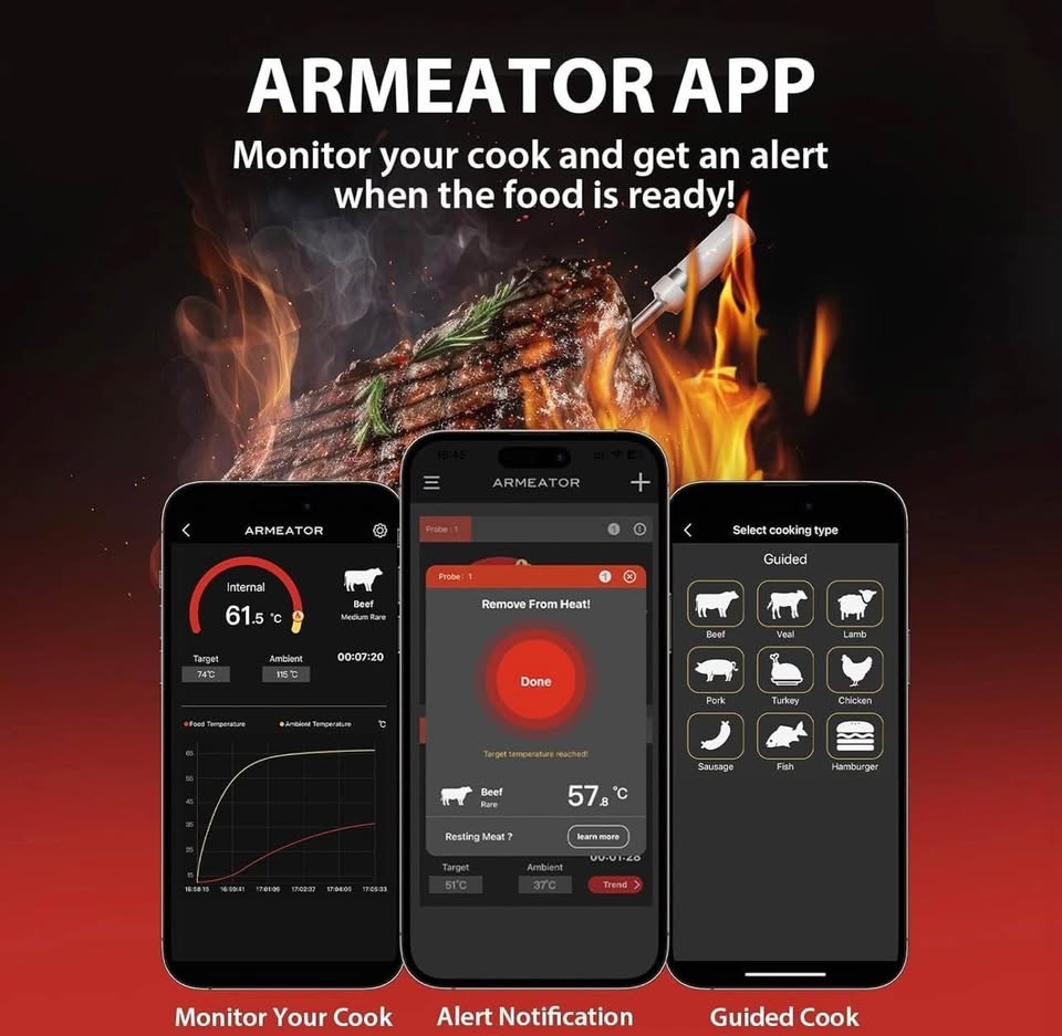 Smart Meat Thermometer Digital Instant Read Wireless Cooking - photo 2