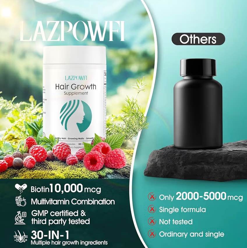 Hair Growth Supplement - Biotin 10000mcg, 30-in-1 Formula - photo 3