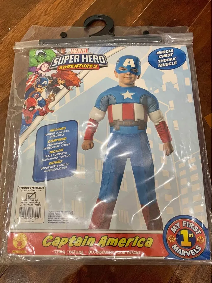 BRAND NEW Captain America Toddler 4-5years Costume thumbnail