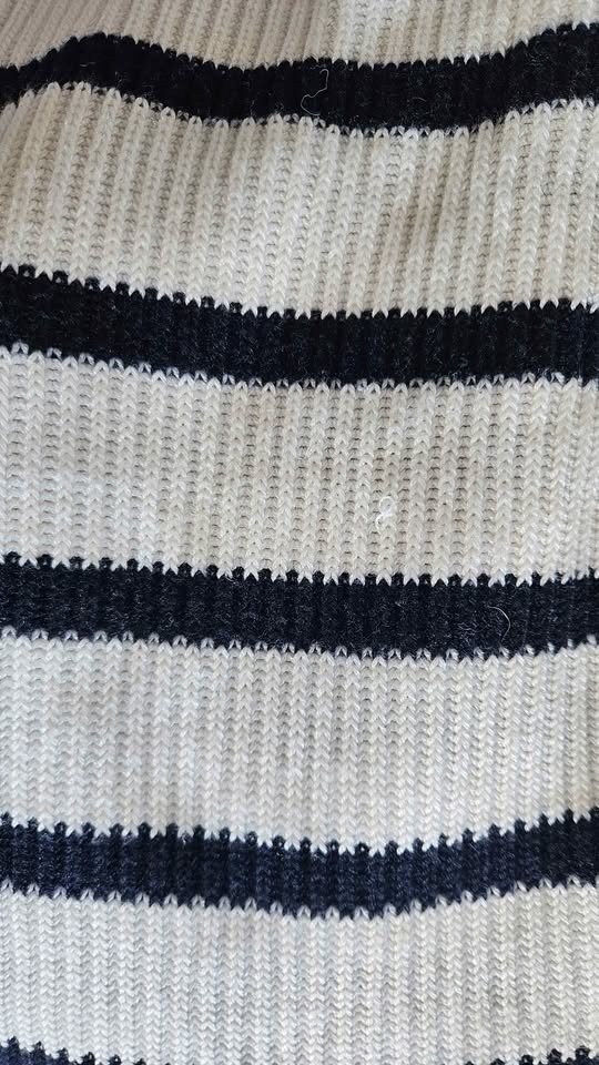 Zara Black White Striped Sweater M - photo 4