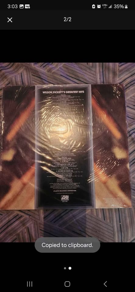 Wilson Pickett Greatest Hits Vinyl - photo 2