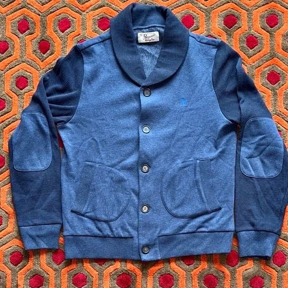🏆 Original Penguin Navy Shawl Collar Cardigan Sweater Men's M