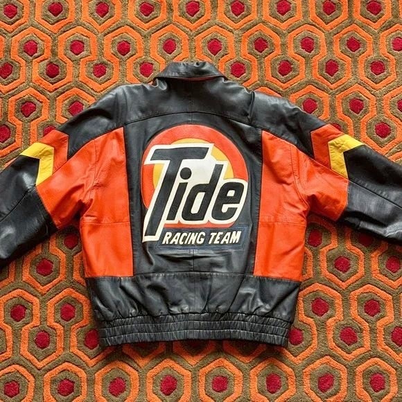 🏆 Tide Racing Team Leather Jacket Men's Small/Med coat
