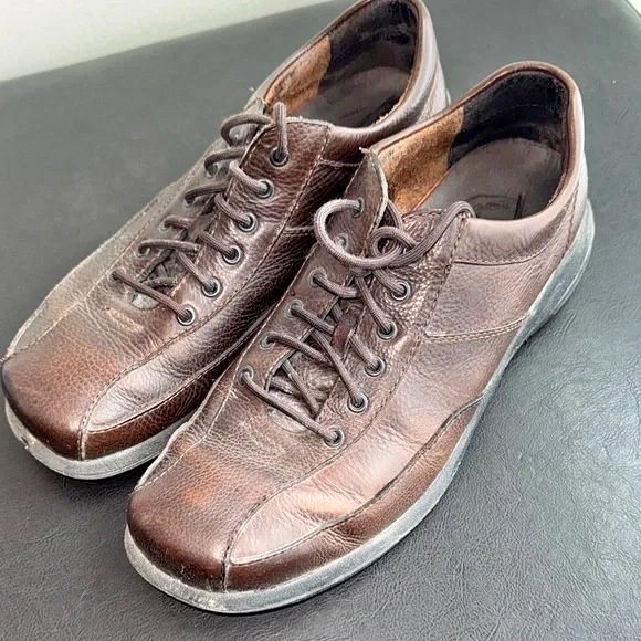 🏆 Rockport Dark Brown Leather Oxfords Men's sz 9 DMX