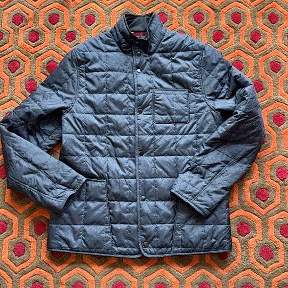 🏆 Original Penguin Blue Puffer Jacket Men's Medium