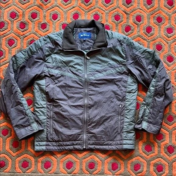 🏆 Ben Sherman Black & Green Sporty Puffer Jacket - Men's L