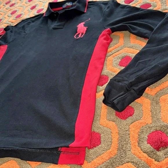 🏆 Ralph Lauren Black Polo Shirt Men's Small