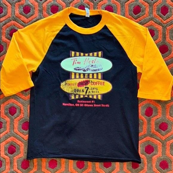 🏆 Tim Hortons Men's Half-Sleeved Tee Shirt - Hamilton Store #1