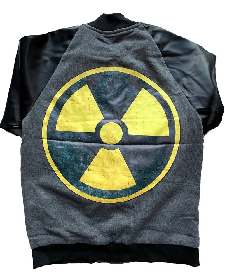 🏆 NEW Radioactive Symbol Varsity Jacket Men's Small - photo 2
