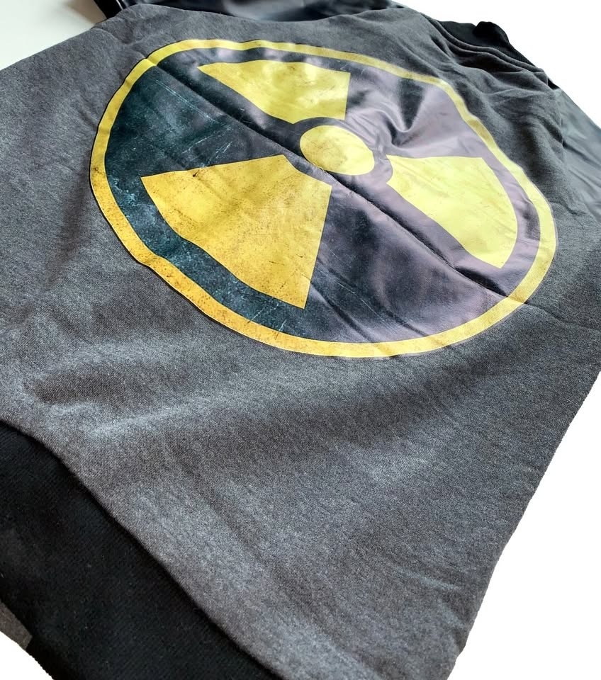 🏆 NEW Radioactive Symbol Varsity Jacket Men's Small - photo 3