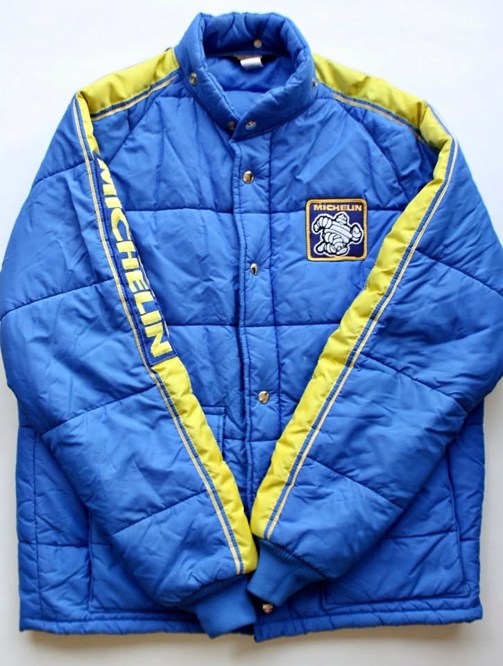🏆 Vintage Michelin Man Jacket nascar Men's Large Swingster