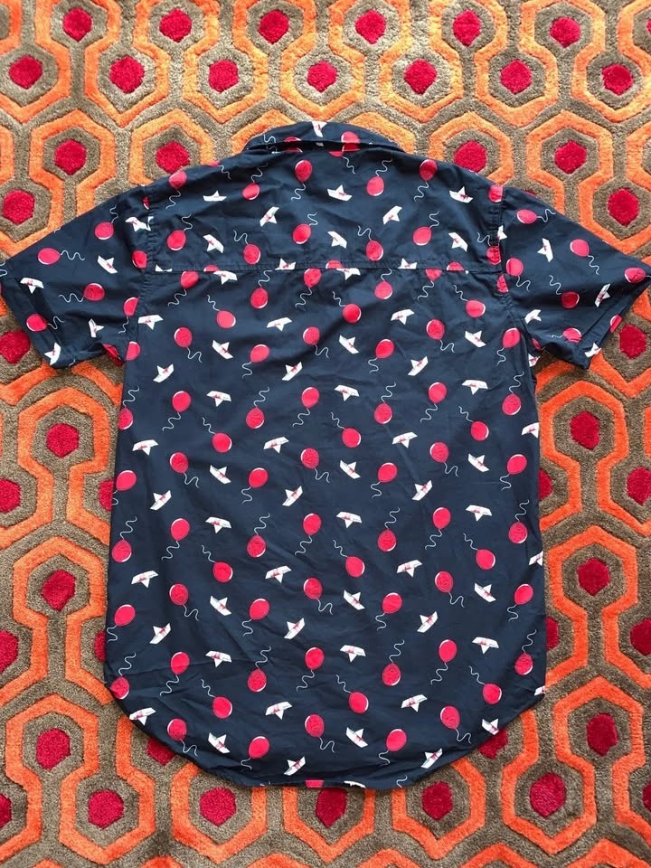 🏆 IT Chapter Two Button Up Shirt Men's Small Pennywise Clown - photo 5
