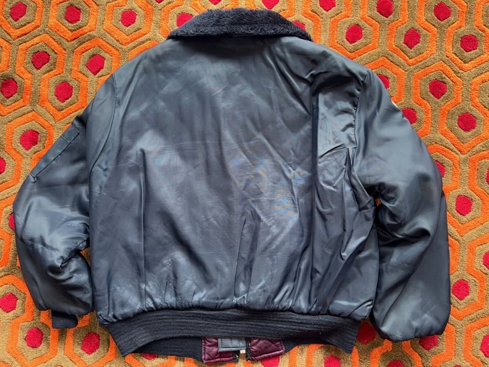 🏆Men's Flight Jacket Coat Small/Md Nylon Good Year Ford Musta - photo 4