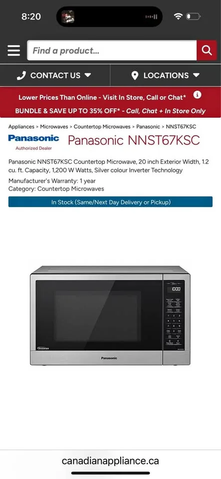 Panasonic microwave thumbnail