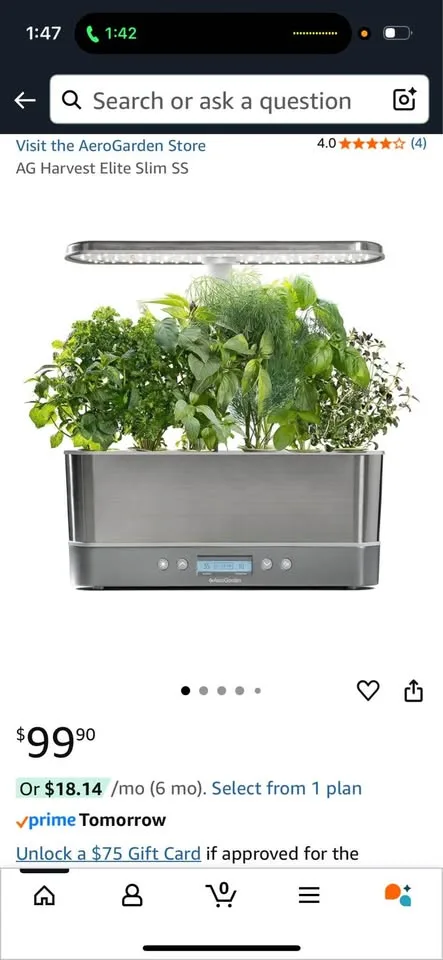 AeroGarden 6 pod hydroponic grow system image indicator(4)