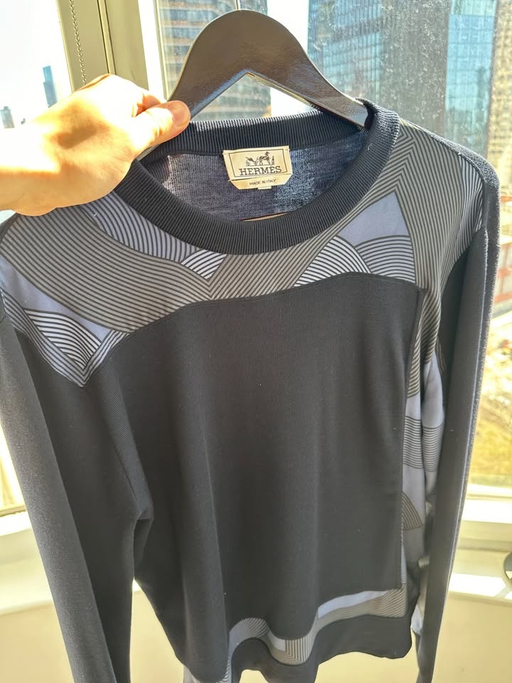 Hermes "Soie decadree" Knitted Pullover Crewneck Sweater - Never - photo 4