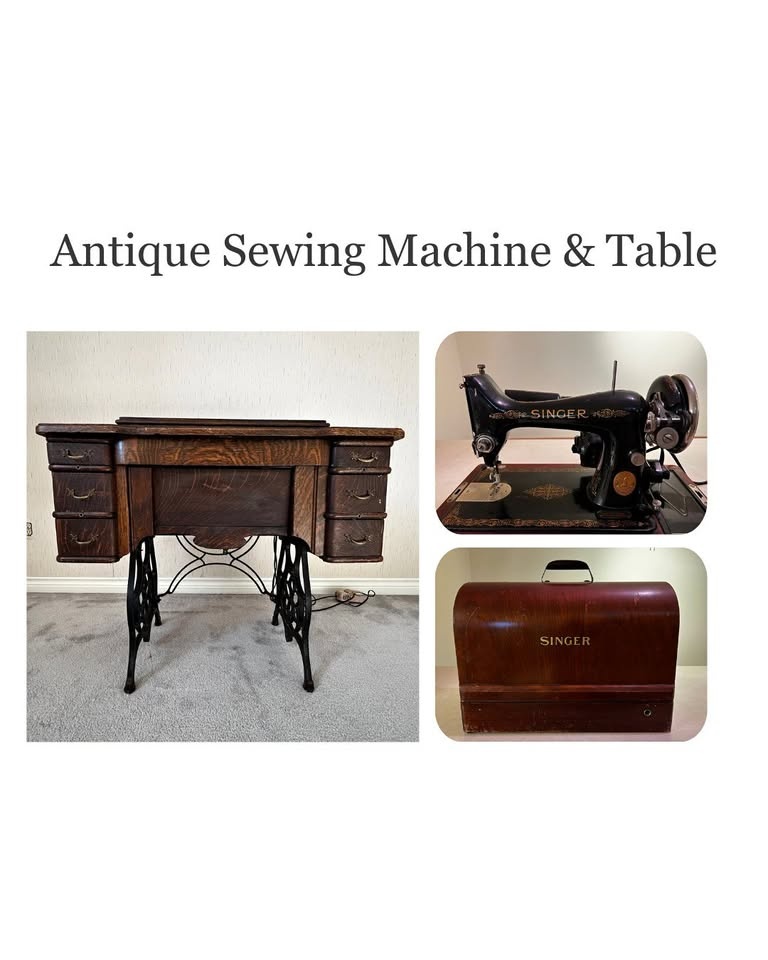 Antique Sewing Machine & Cabinet - 1941