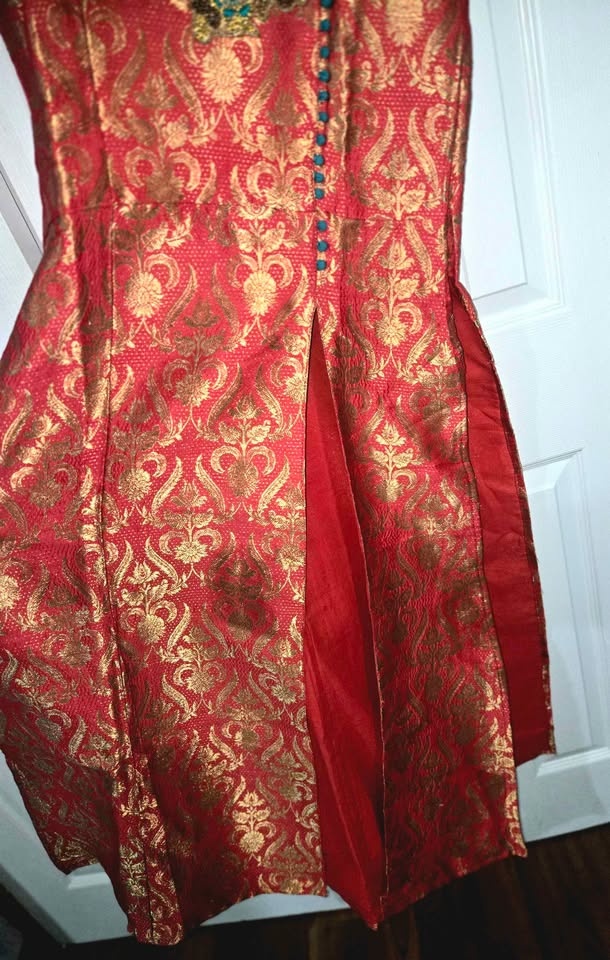 Coral Red/Gold Dress - photo 2